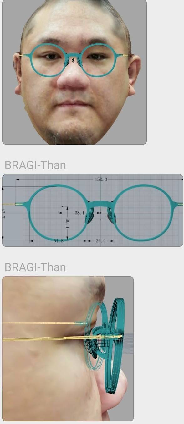 3D掃描客製化眼鏡框架－BRAGi極舒適最好戴