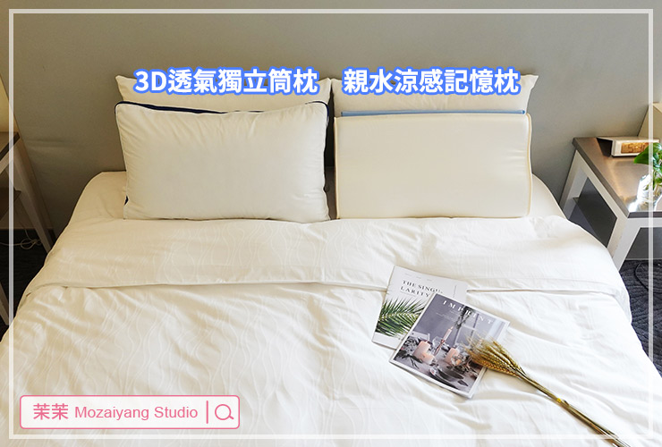 德瑞克名床 親水涼感記憶枕、3D透氣獨立筒枕